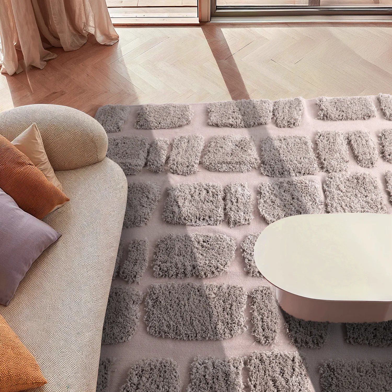 Tapetes felpudos - Otranto Natural Cotton Shaggy (taupe)