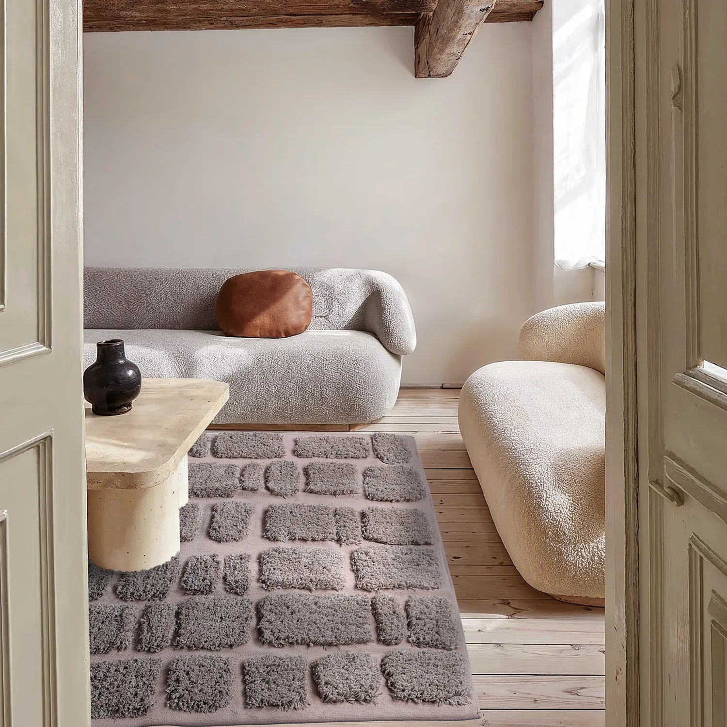 Tapetes felpudos - Otranto Natural Cotton Shaggy (taupe)