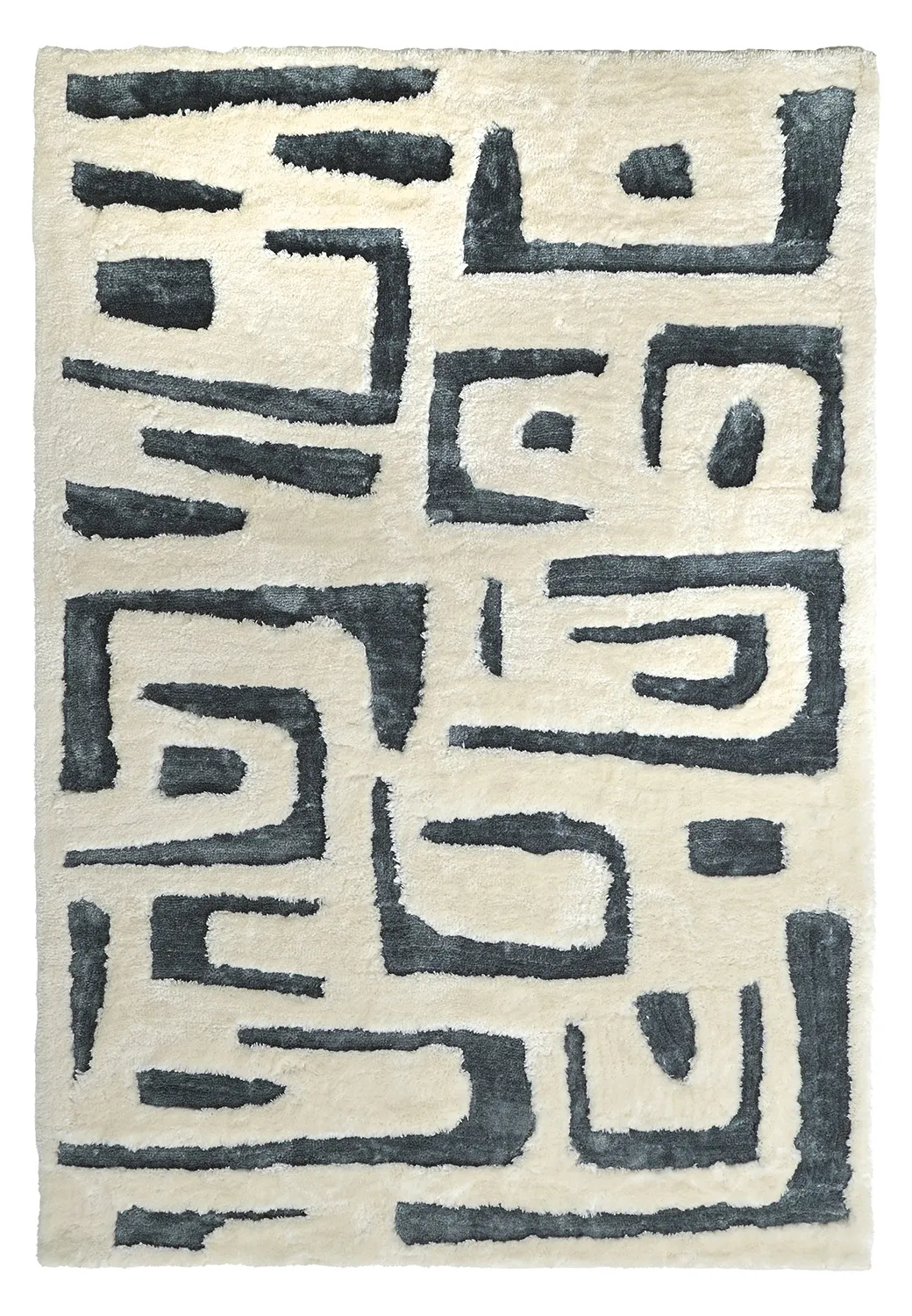 Tapetes felpudos - Palmyra (branco/azul-marinho)