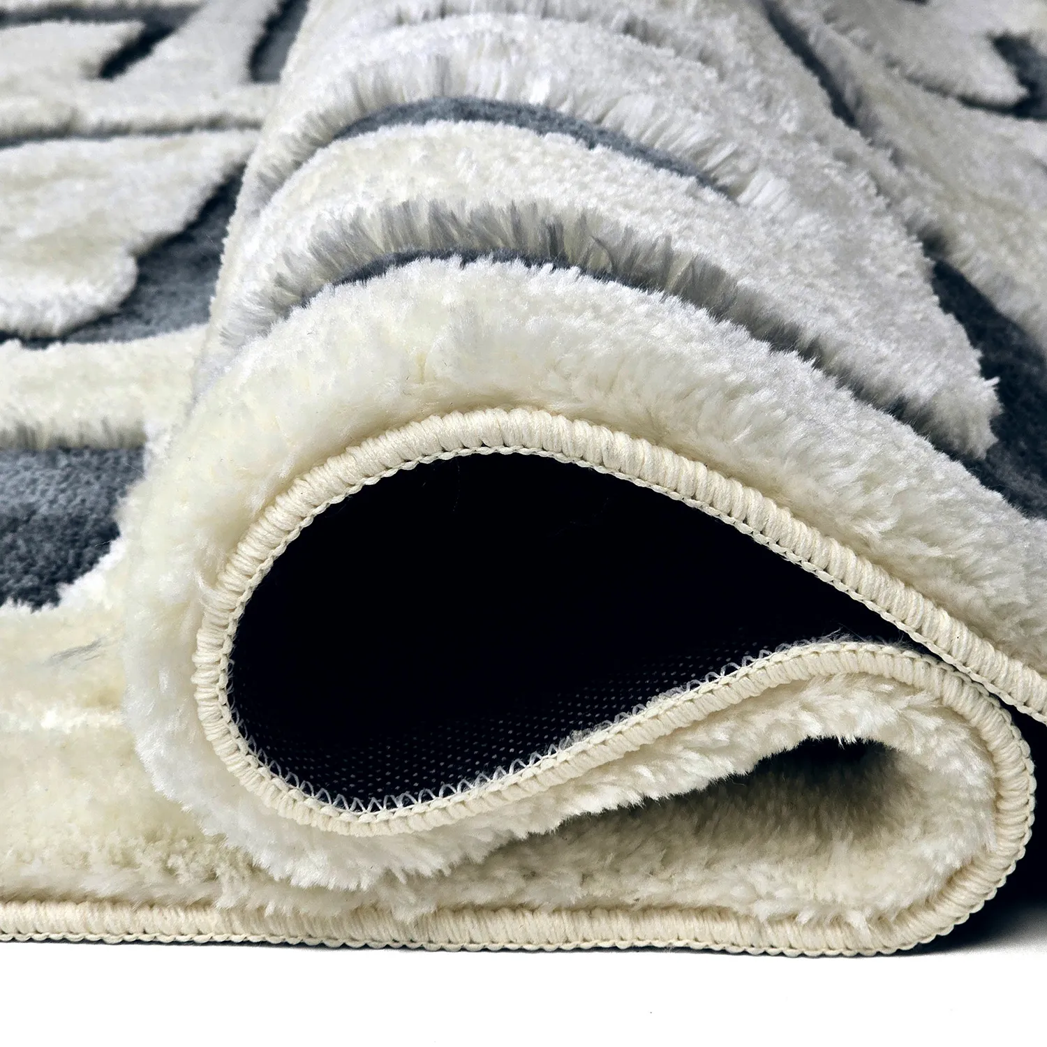 Tapetes felpudos - Palmyra (branco/azul-marinho)