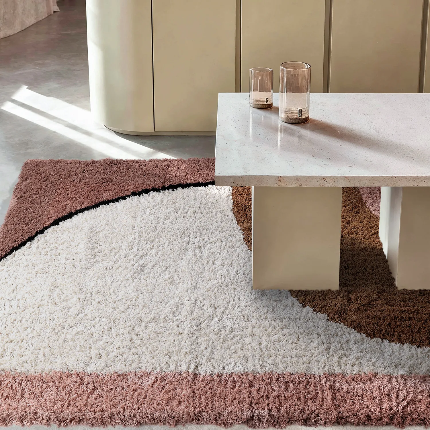 Tapetes felpudos - Perast Natural Cotton Shaggy (multi)