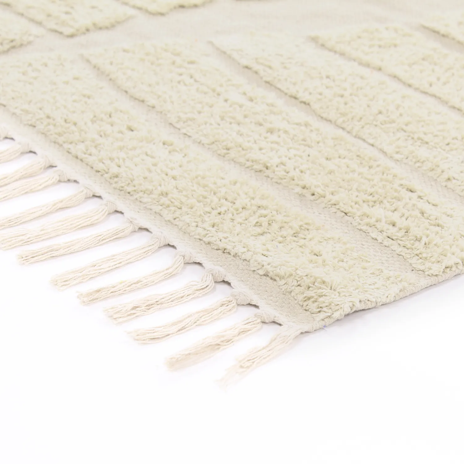 Tapetes felpudos - Rani Natural Cotton Shaggy (bege)