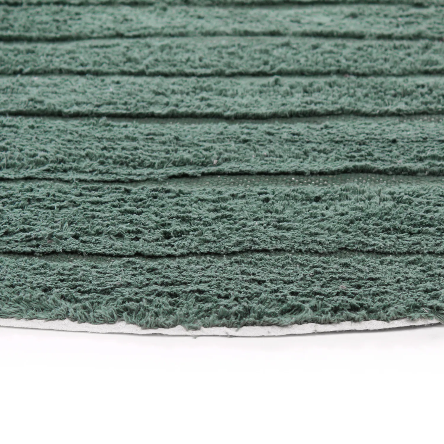 Tapete redondo - Rani Natural Cotton Shaggy (verde)