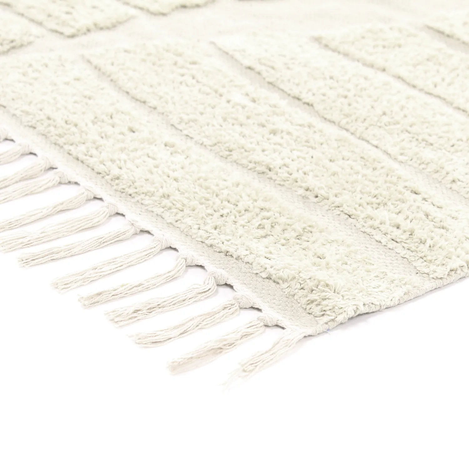 Tapetes felpudos - Rani Natural Cotton Shaggy (offwhite)