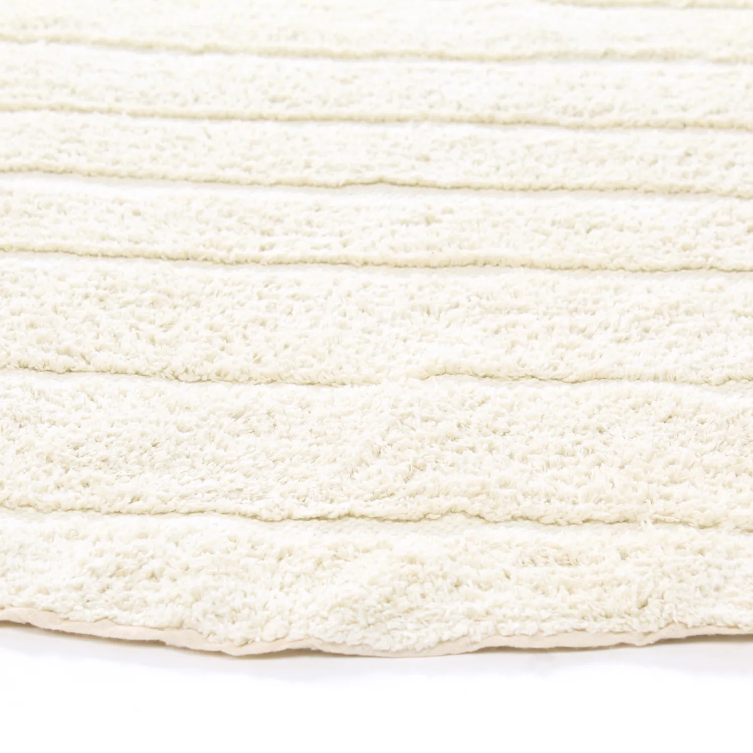 Tapete redondo - Rani Natural Cotton Shaggy (offwhite)