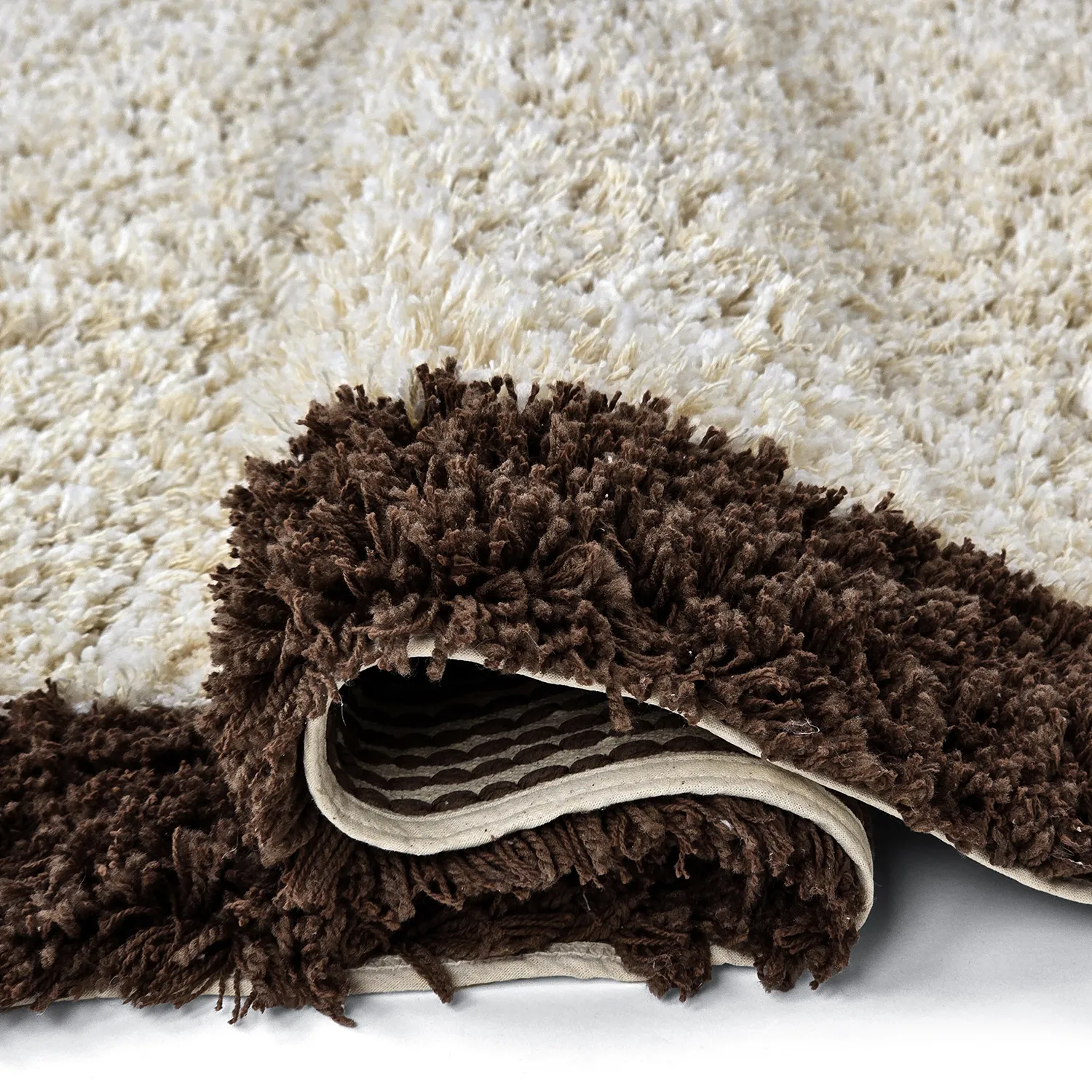Tapetes felpudos - Sagres Natural Cotton Shaggy (branco sujo/castanho)