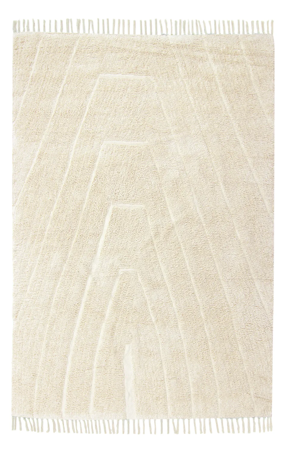Tapetes felpudos - Sivia Natural Cotton Shaggy (offwhite)