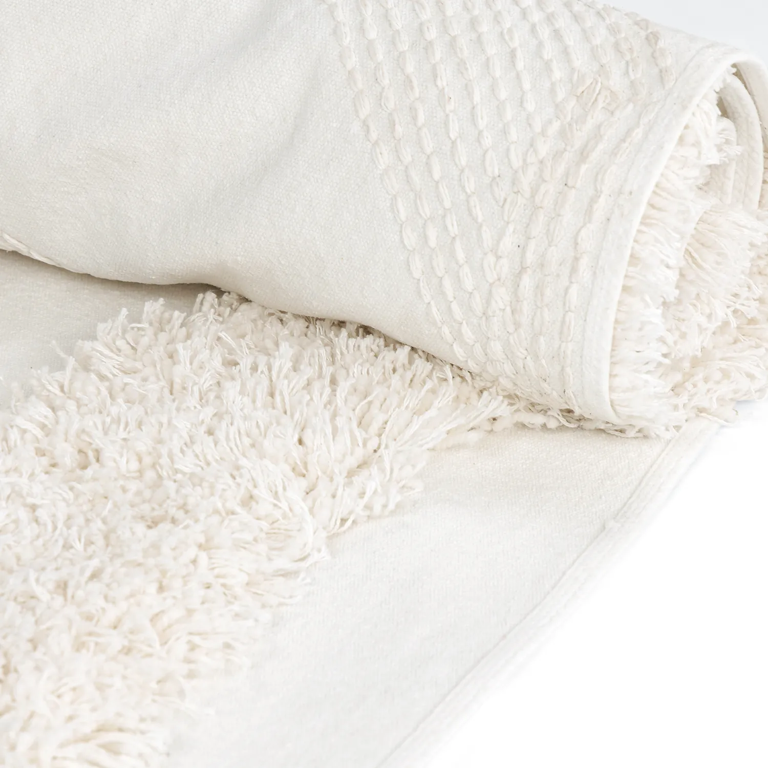 Tapetes felpudos - Sivota Natural Cotton Shaggy (off white)