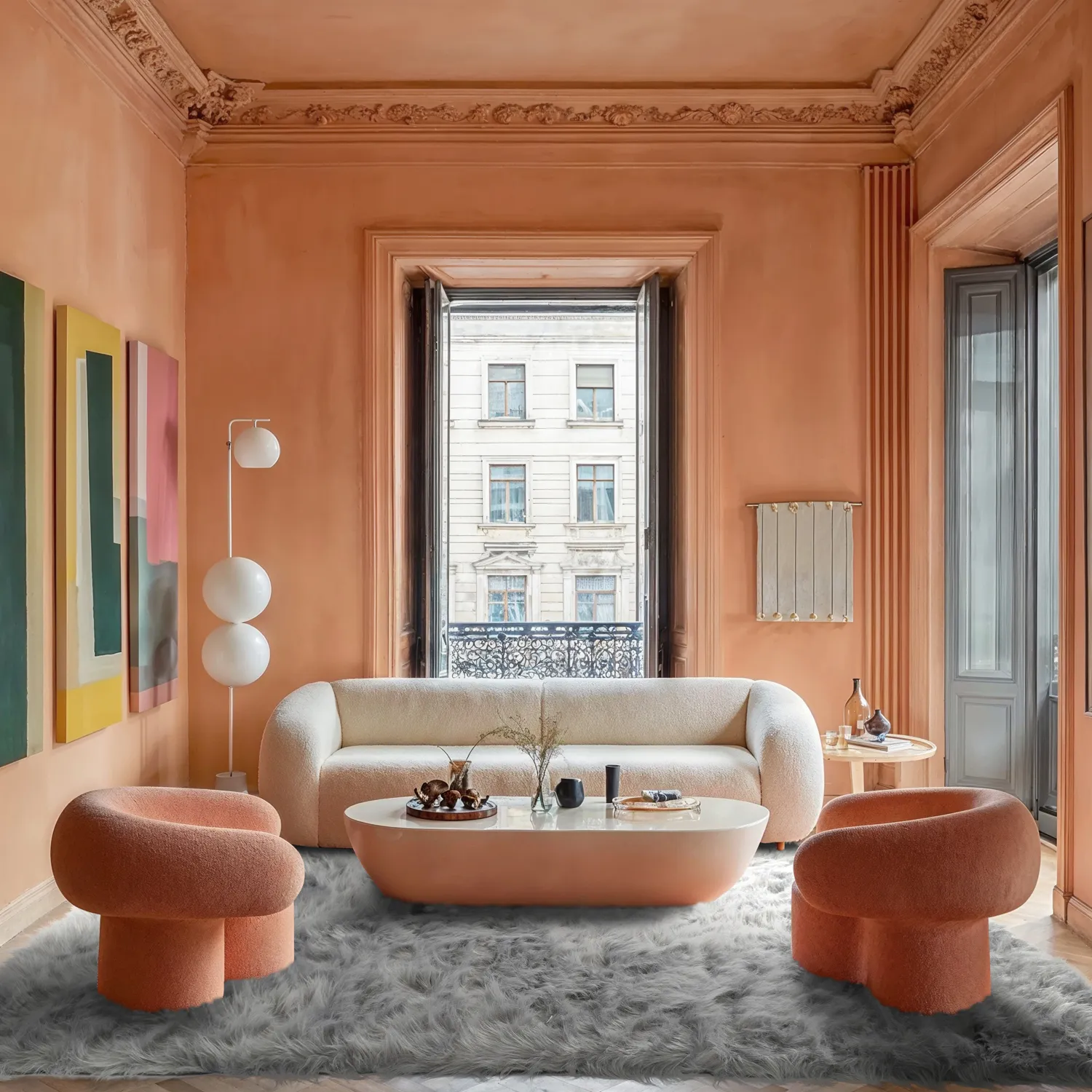 Tapetes felpudos - Sohar (cinza claro)