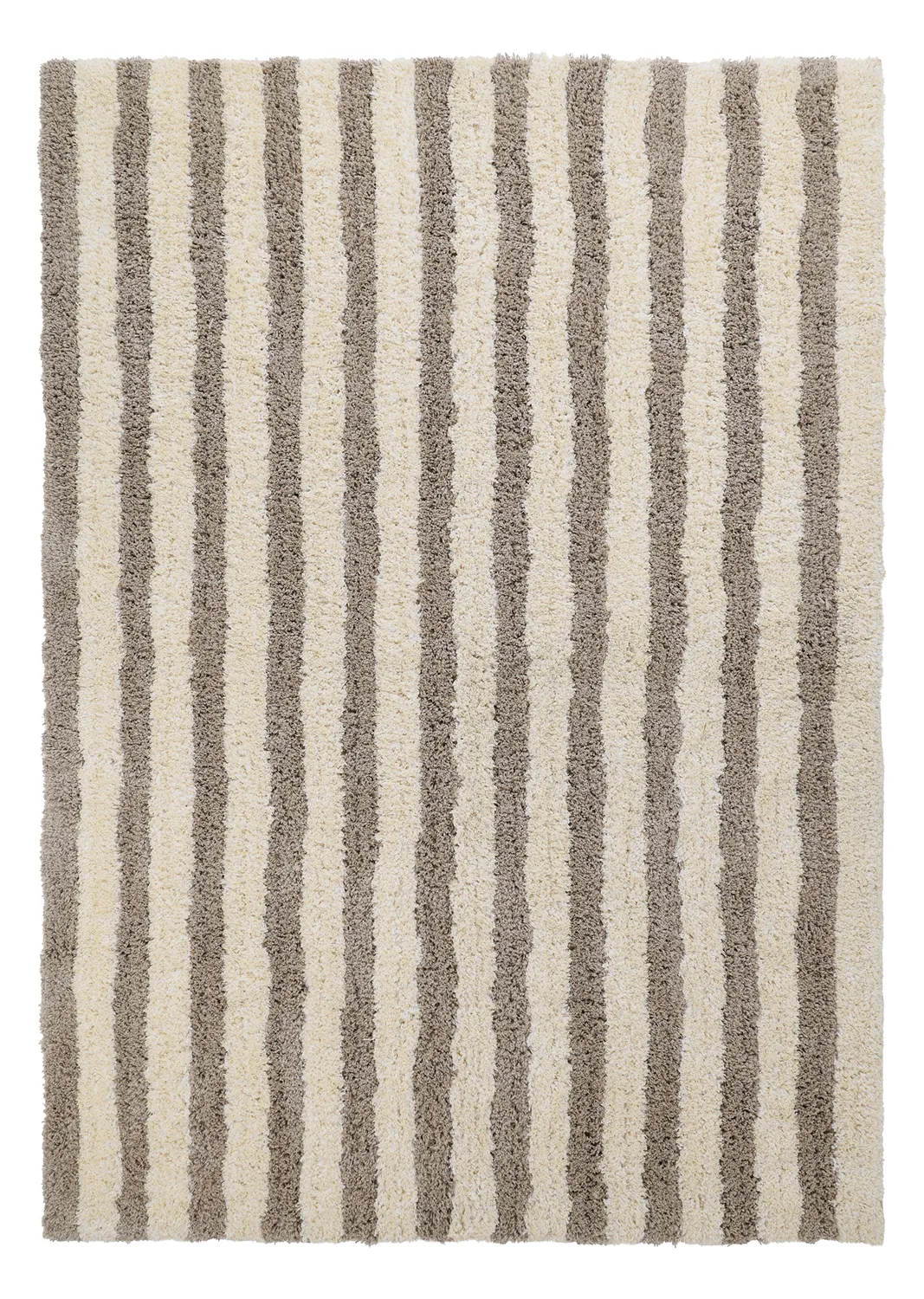 Tapetes felpudos - Thira Stripe Cotton Shaggy (creme/taupe)