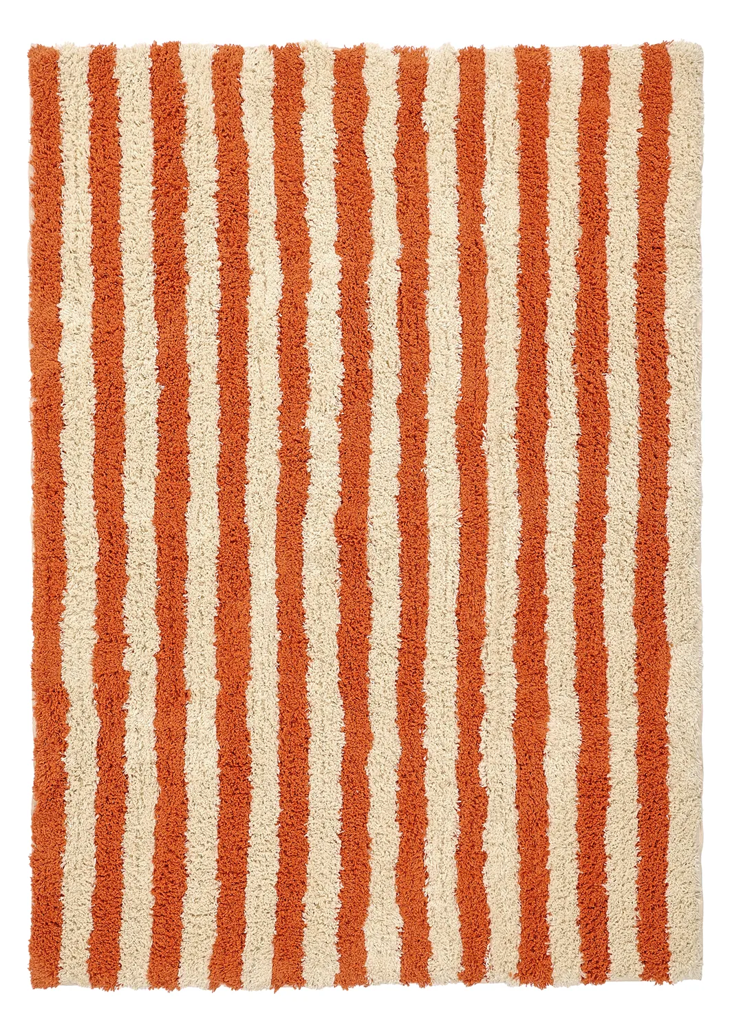 Tapetes felpudos - Thira Stripe Cotton Shaggy (amarelo claro/laranja claro)