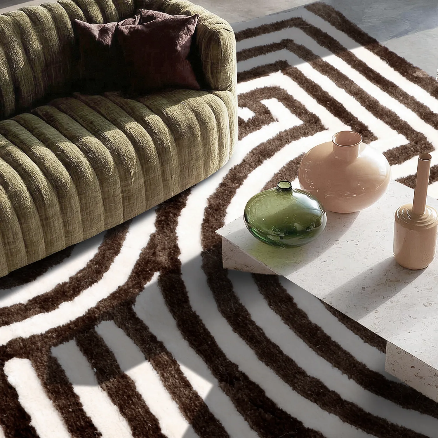 Tapetes felpudos - Volos (creme/marrom)