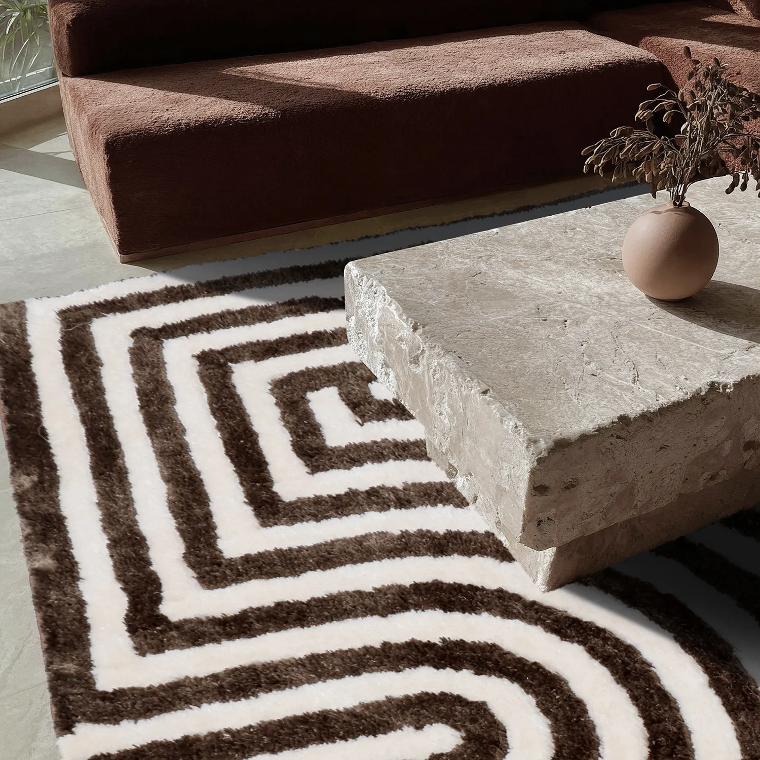 Tapetes felpudos - Volos (creme/marrom)