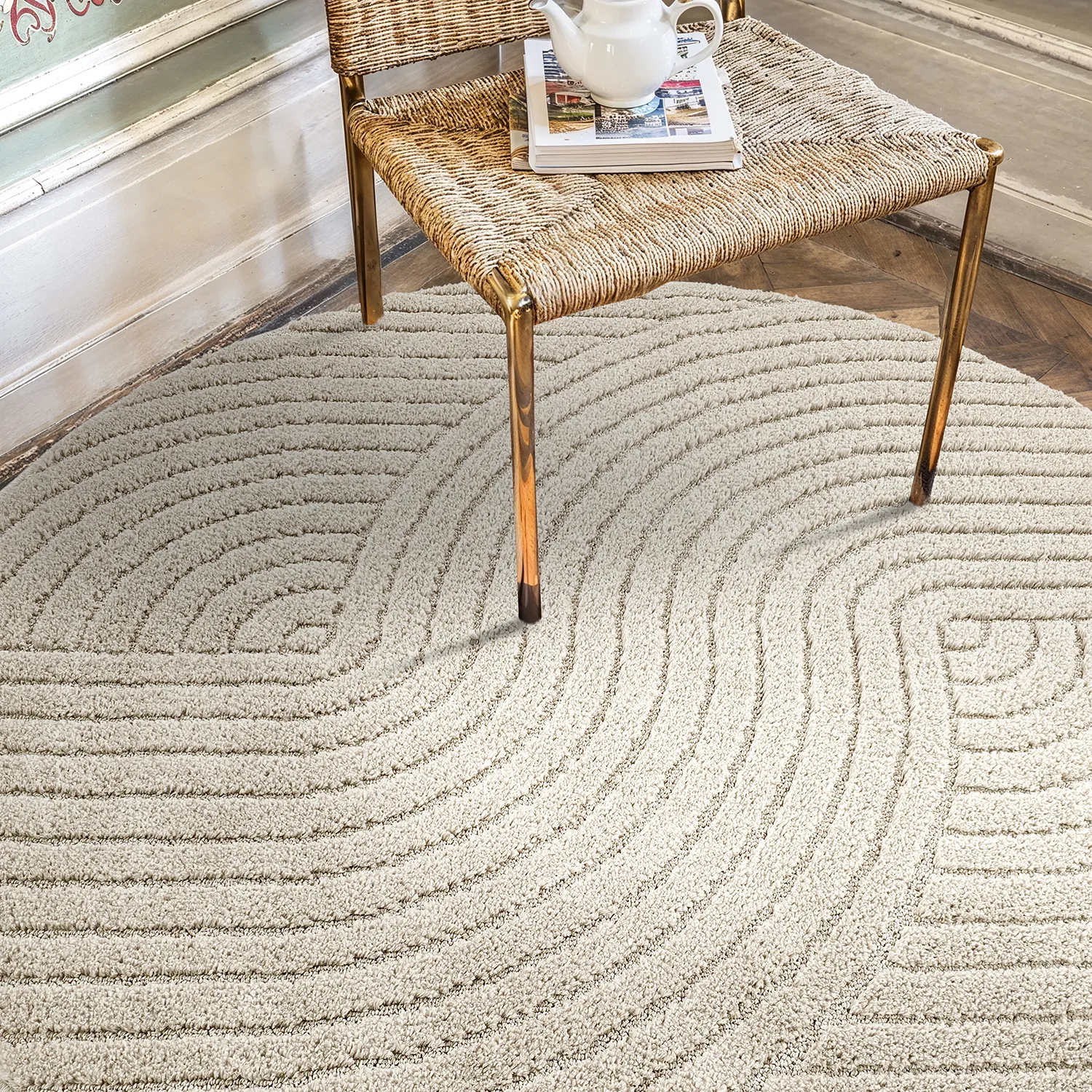 Tapetes redondos - Wendy (bege)