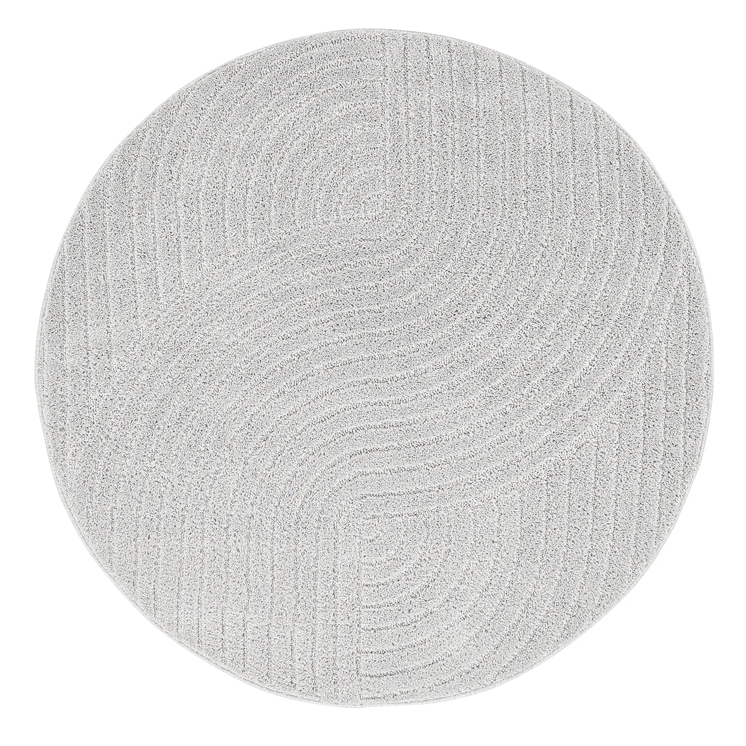 Tapetes redondos - Wendy (cinza claro)
