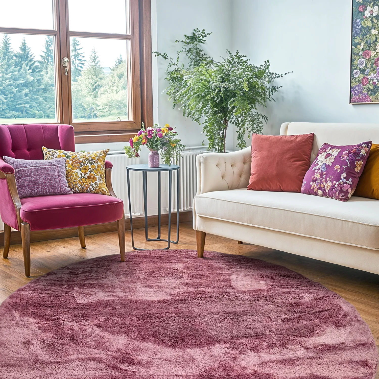 Tapetes redondos - Aranga Super Soft Fur (rose)