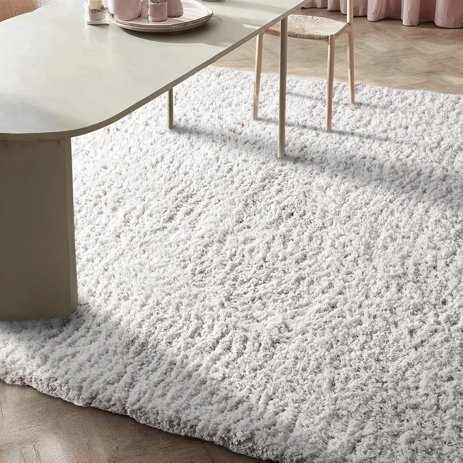 Tapetes felpudos - Combarro Solid Cotton Shaggy (creme)