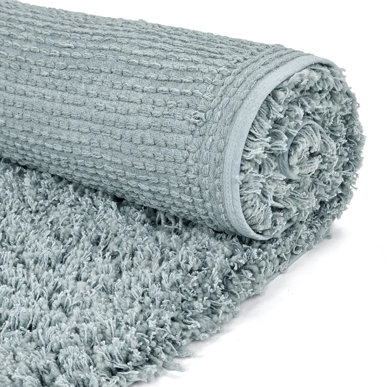Tapetes felpudos - Combarro Solid Cotton Shaggy (azul claro)