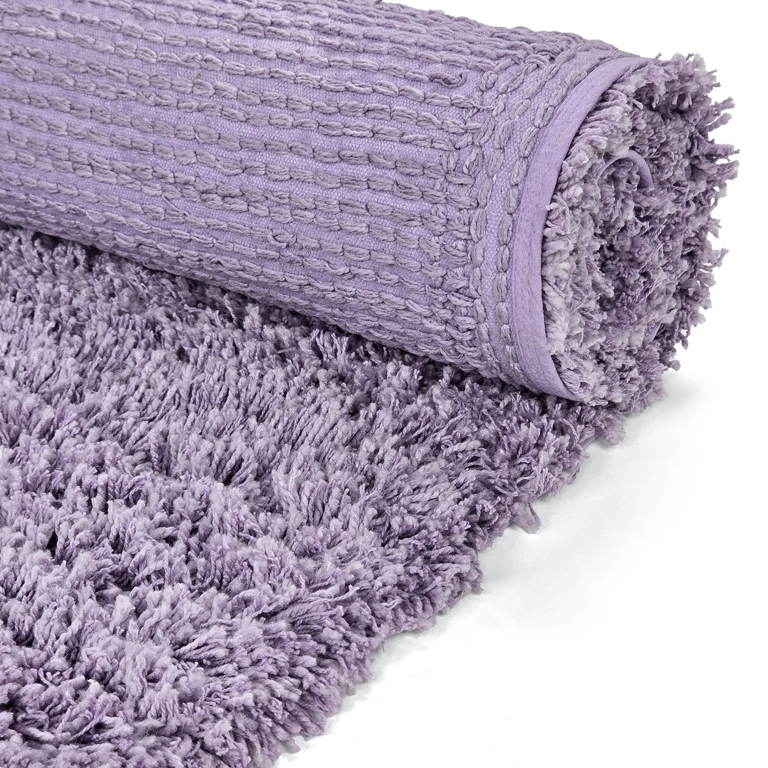 Tapetes felpudos - Combarro Solid Cotton Shaggy (roxo claro)