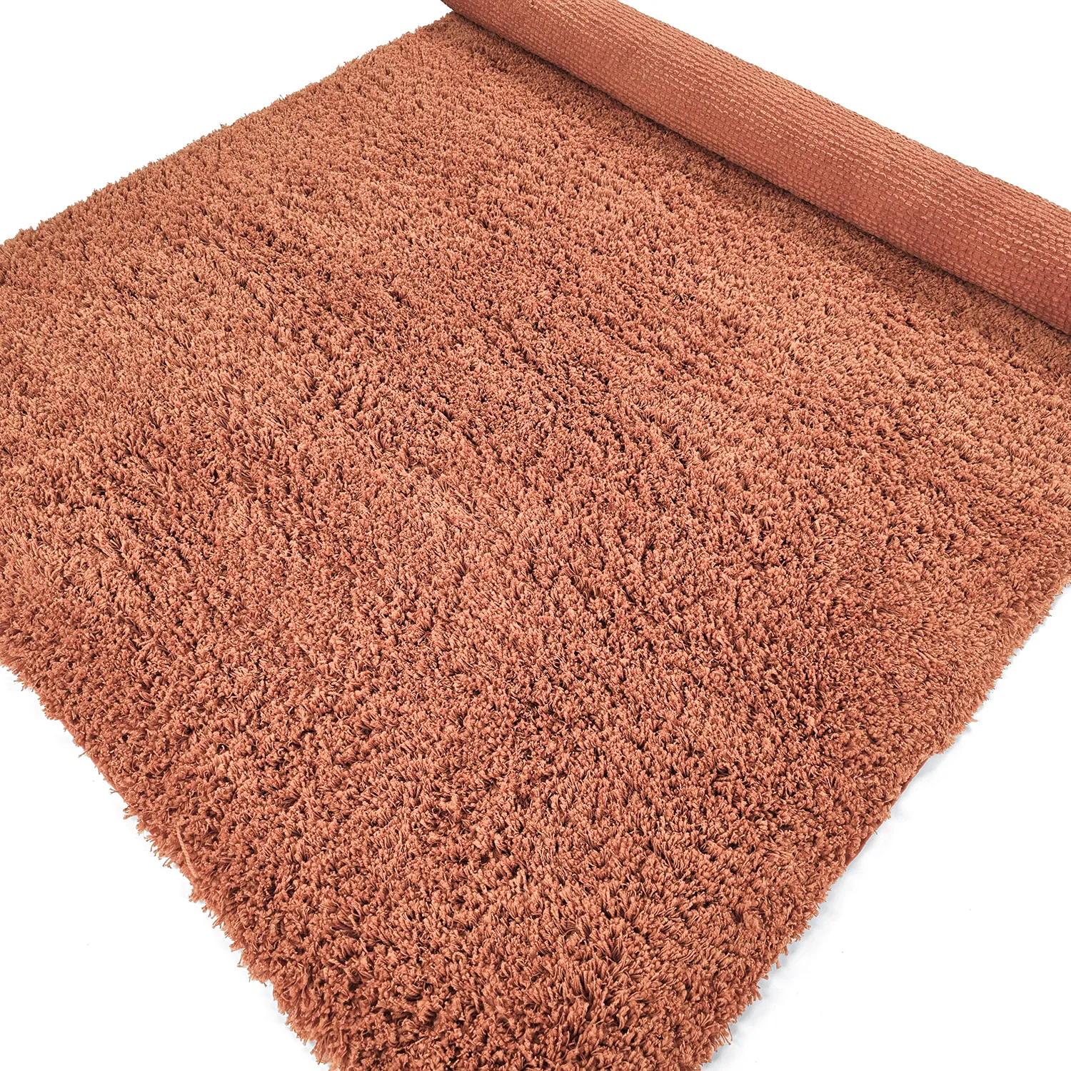 Tapetes felpudos - Combarro Solid Cotton Shaggy (laranja claro)