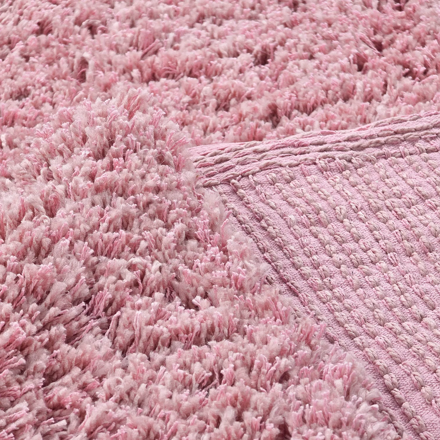 Tapetes felpudos - Combarro Solid Cotton Shaggy (rosa claro)