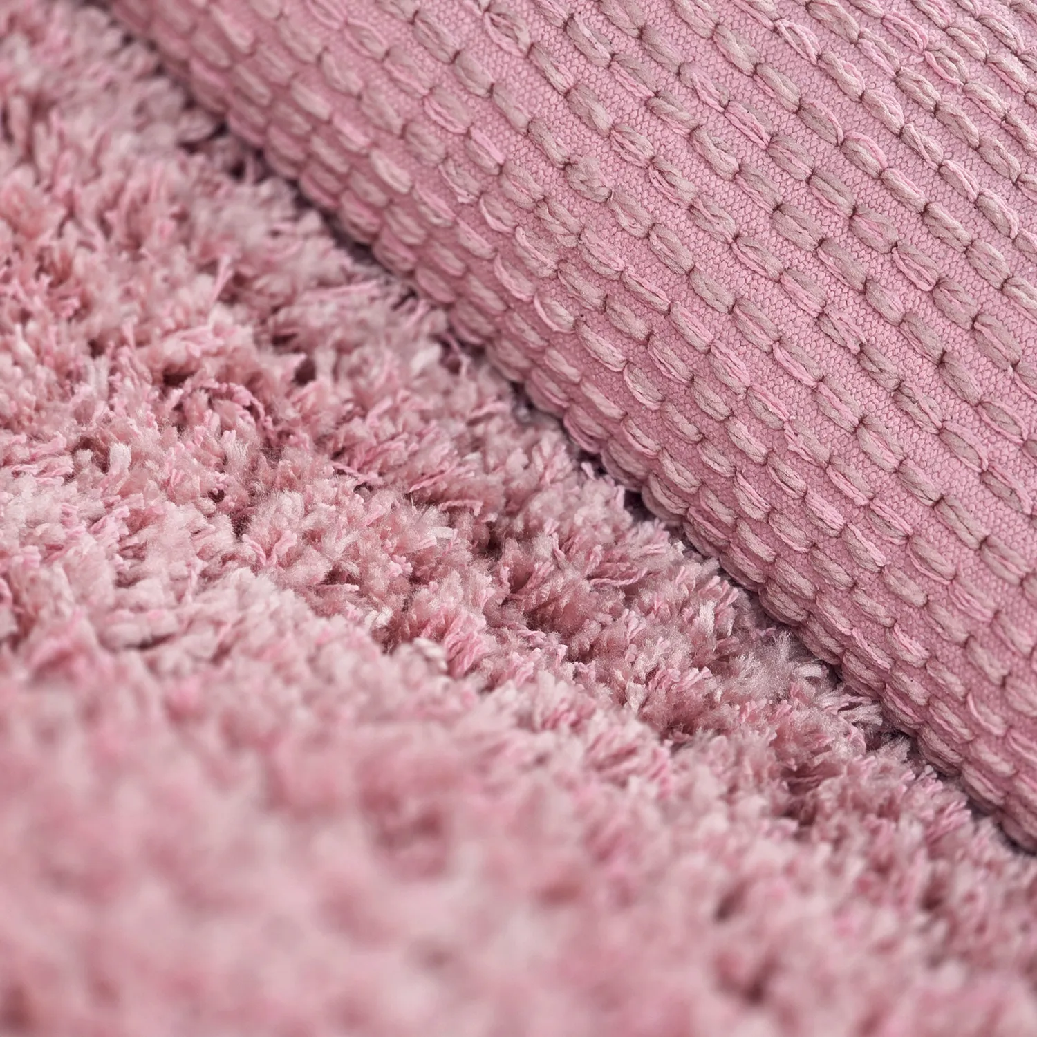 Tapetes felpudos - Combarro Solid Cotton Shaggy (rosa claro)