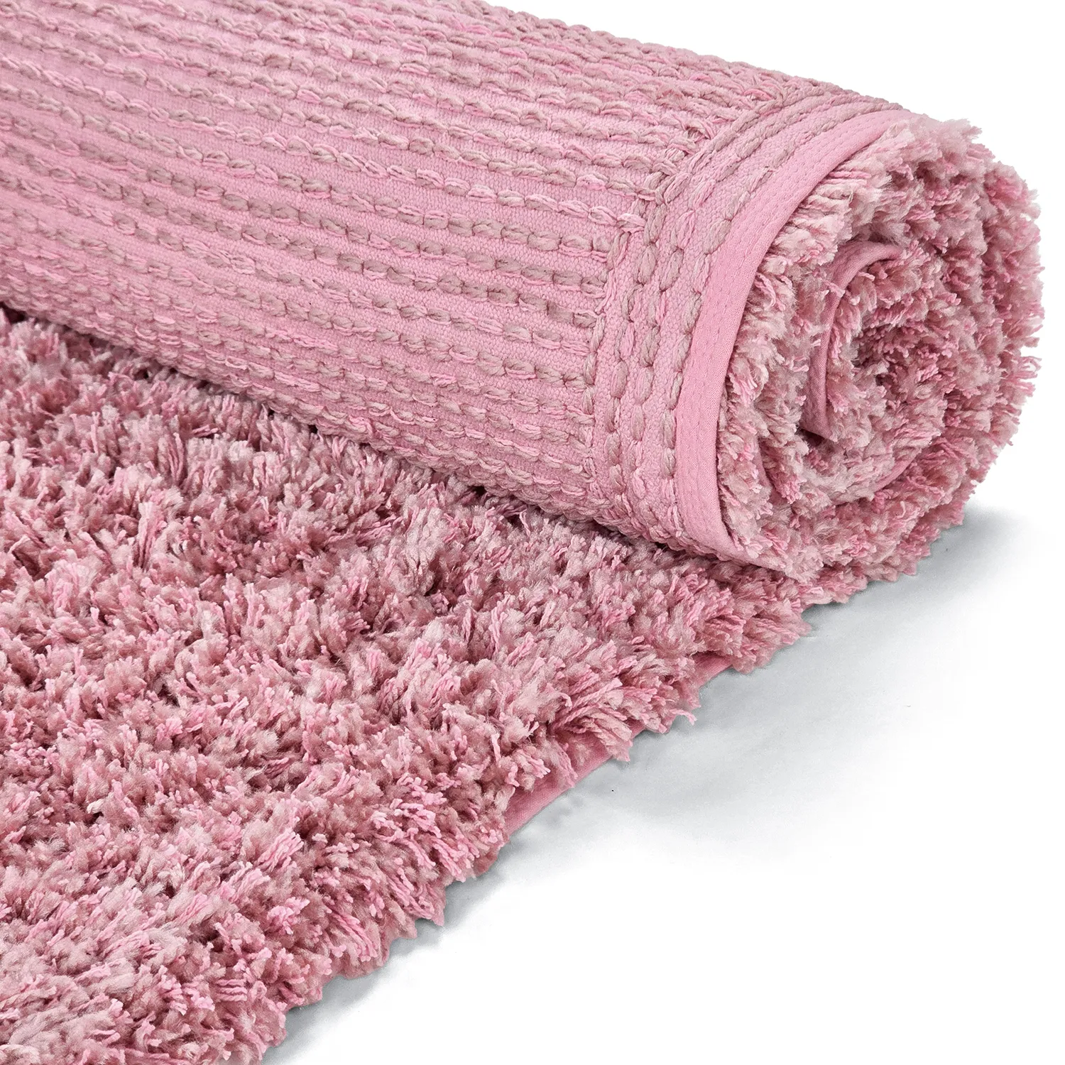 Tapetes felpudos - Combarro Solid Cotton Shaggy (rosa claro)