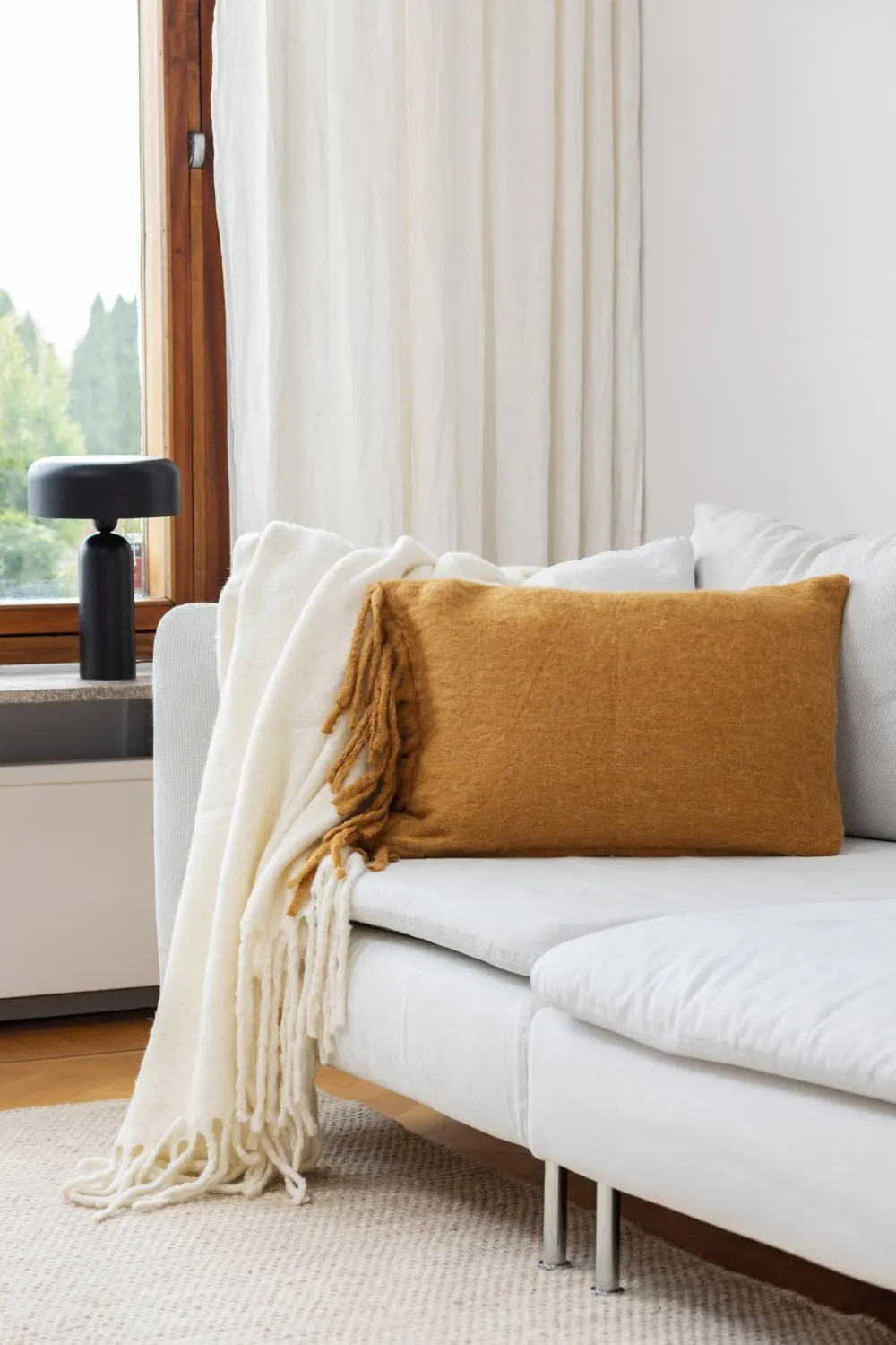 Capa de Almofada em Mistura de Lã - Samantha (amarelo)