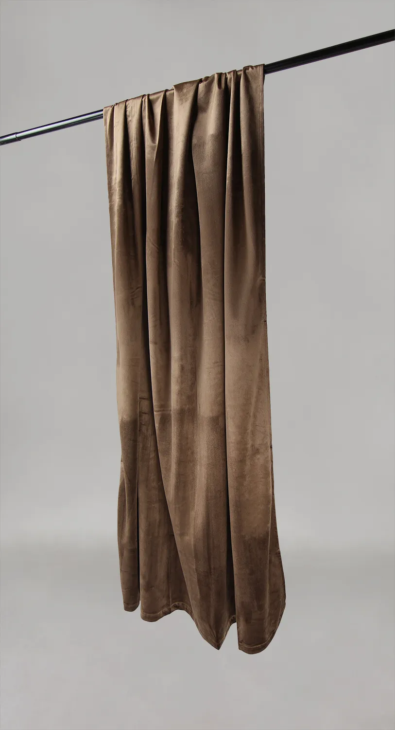 Cortinas - Cortina de veludo Marlyn (marrom)