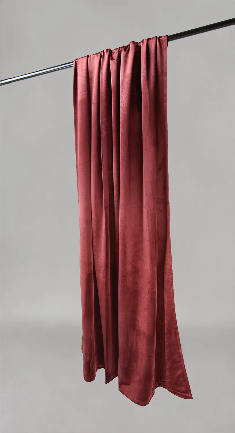 Cortinas - Cortina de veludo Marlyn (bordô)