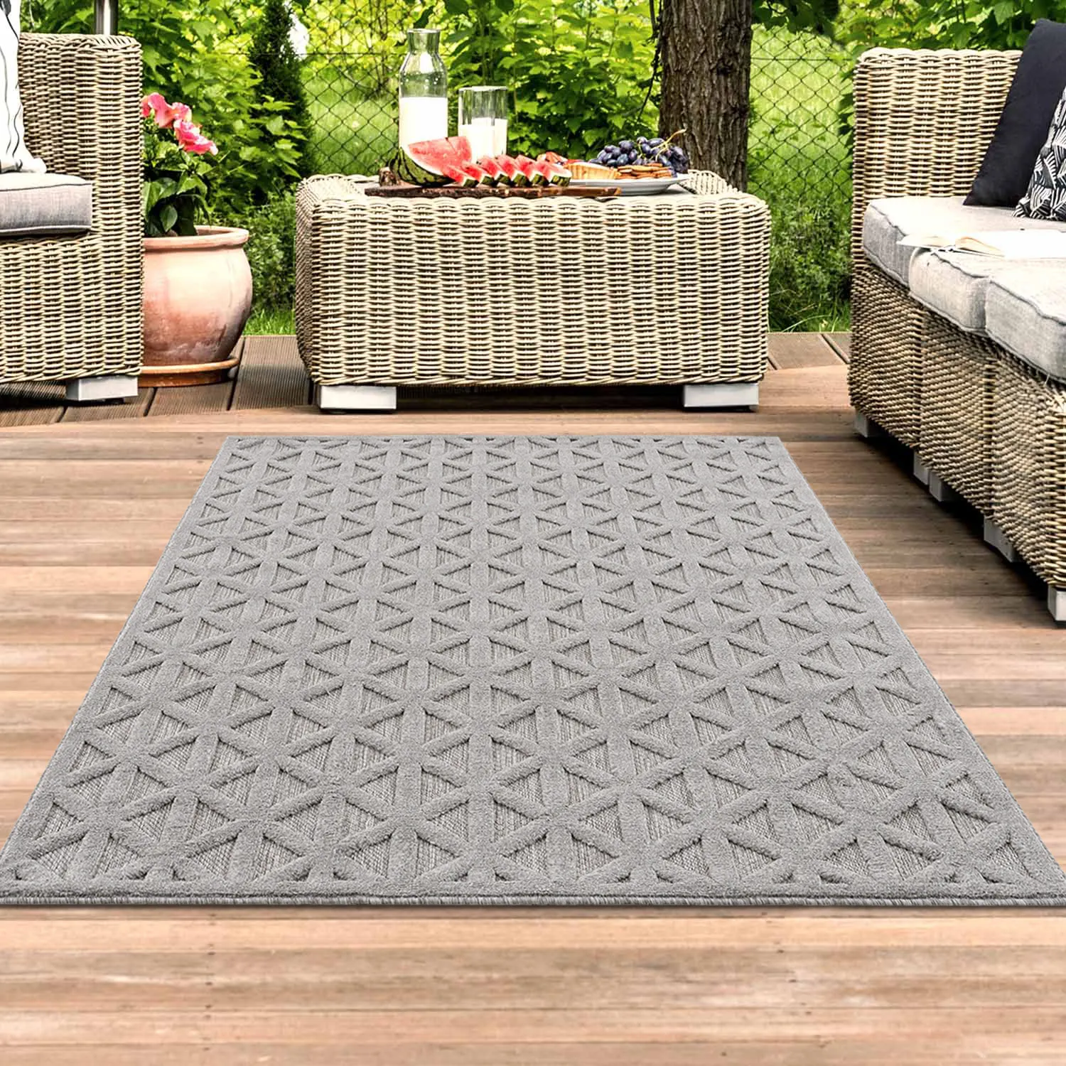 Shaggy Indoor-Outdoor - Aberdeen (cinza)