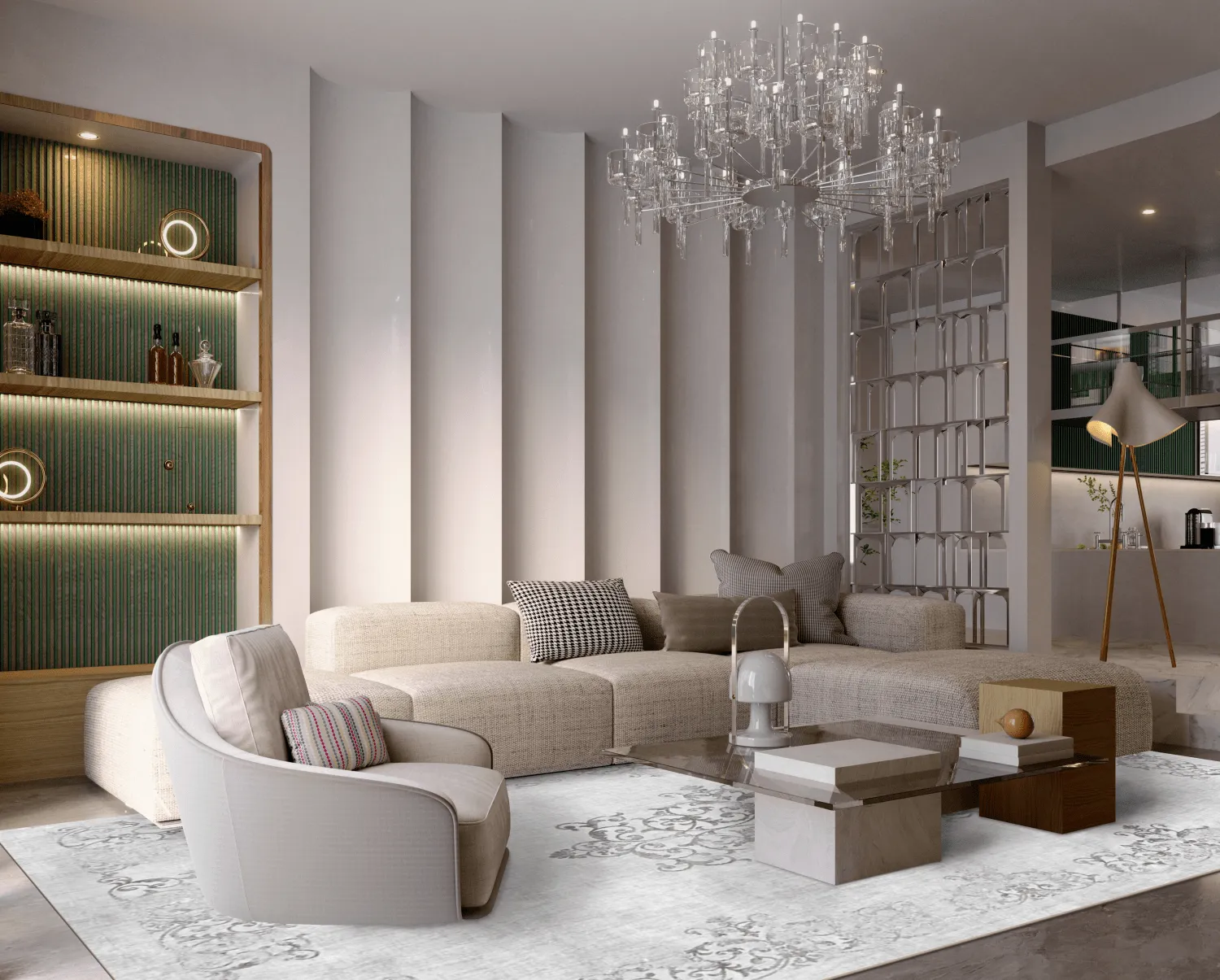 Tapete Wilton - Santi (cinza claro)