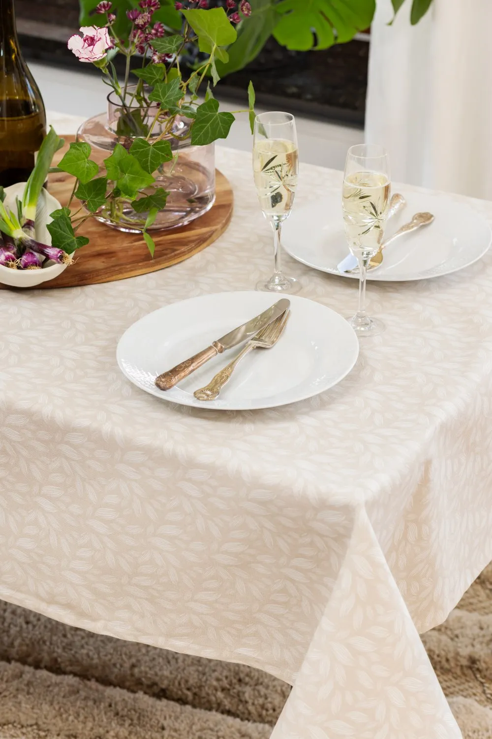 Toalha de mesa de algodão Satu (bege)