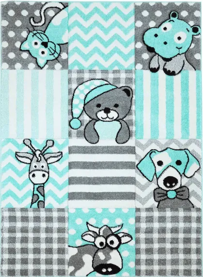 Barnmatta - Bueno Animals (turkos)