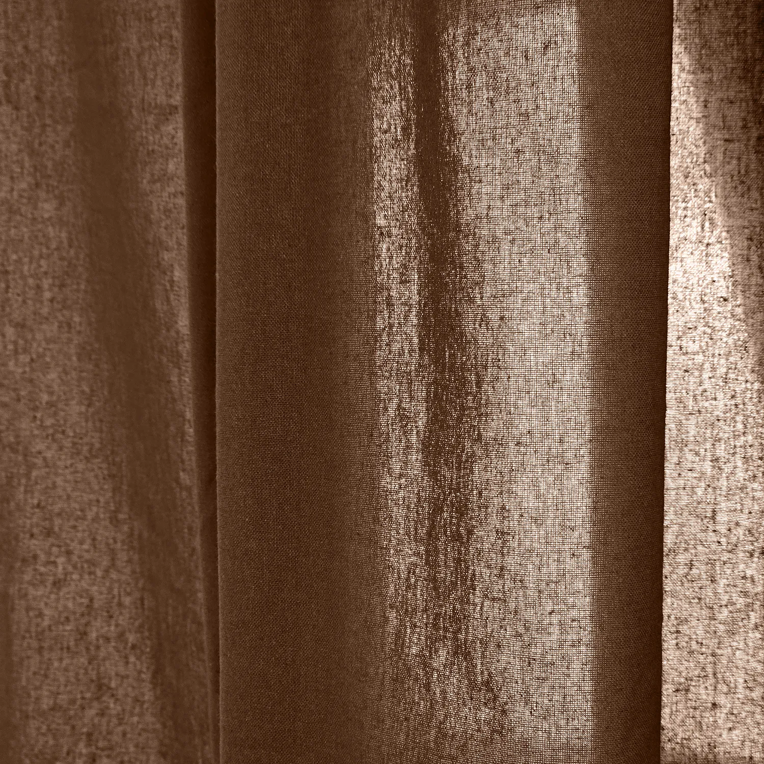 Cortinas Pack de 2 - Cortina de algodão Selena (marrom escuro)