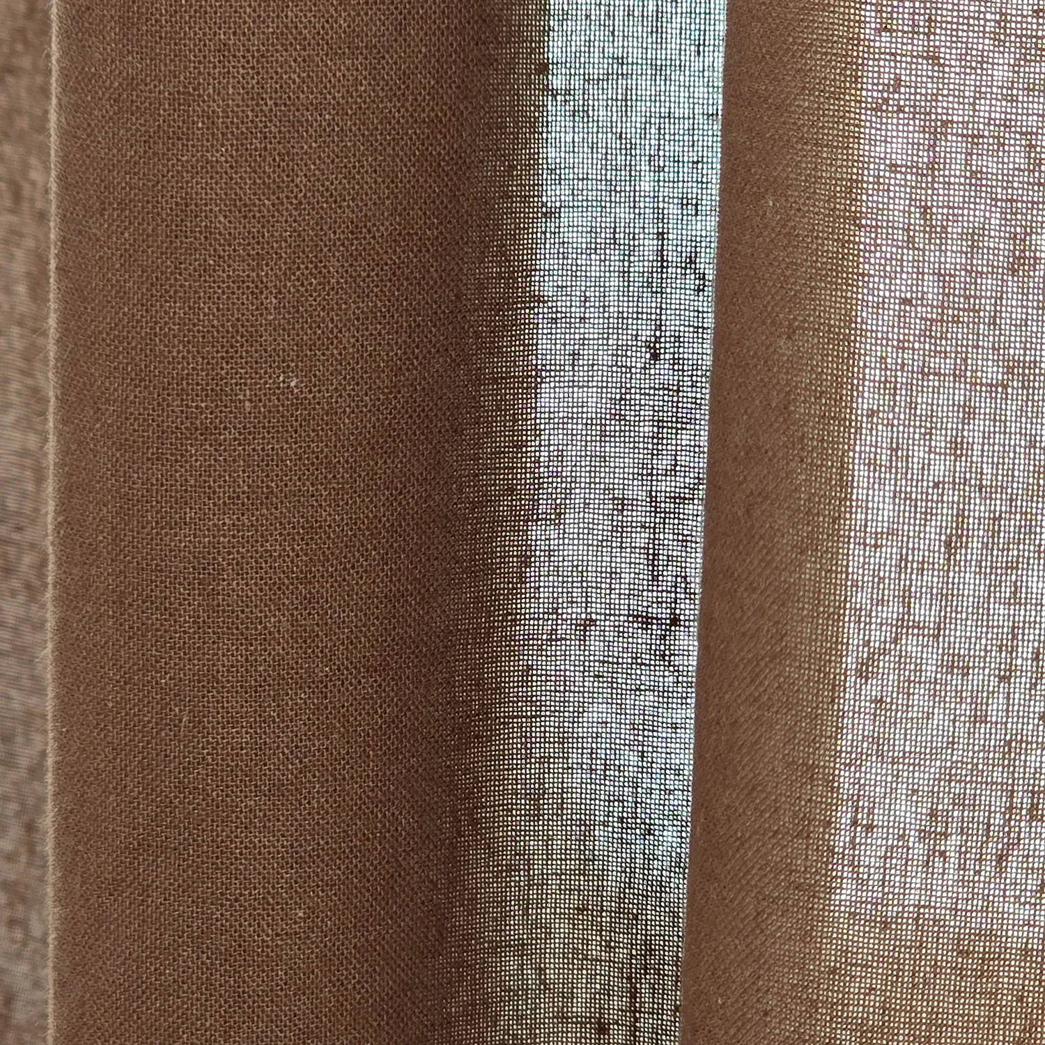 Cortinas Pack de 2 - Cortina de algodão Selena (marrom escuro)