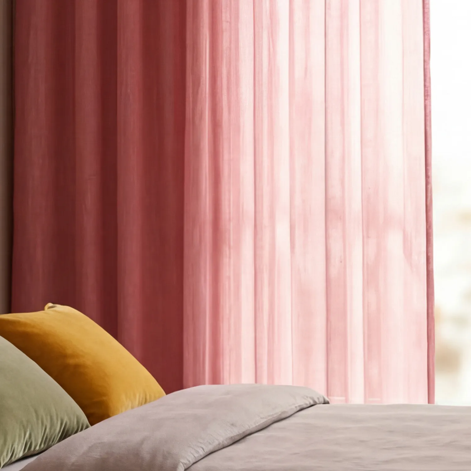 Cortinas Pack de 2 - Cortina de algodão Selena (terracota)