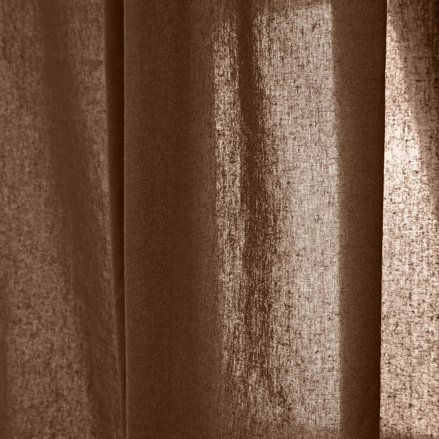 Cortinas Pack de 2 - Cortina de algodão Selena (marrom escuro)