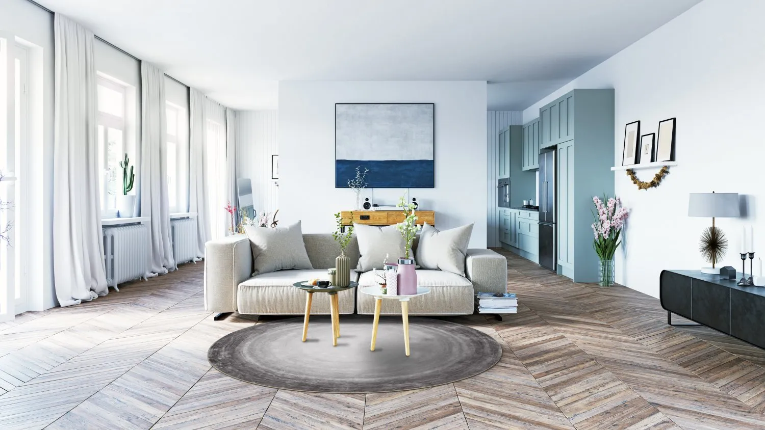 Tapete redondo - Shade (cinza)