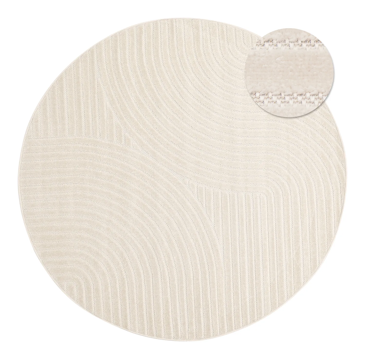 Tapete redondo - Devon (creme)