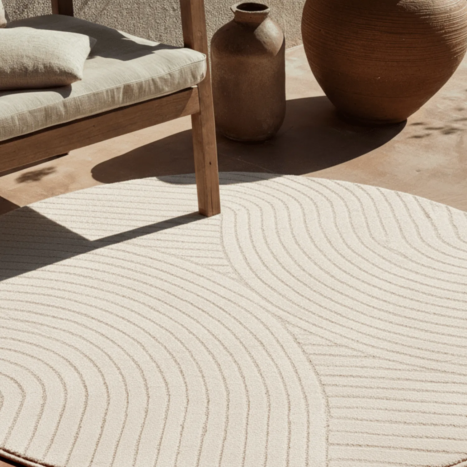 Tapete redondo - Devon (creme)