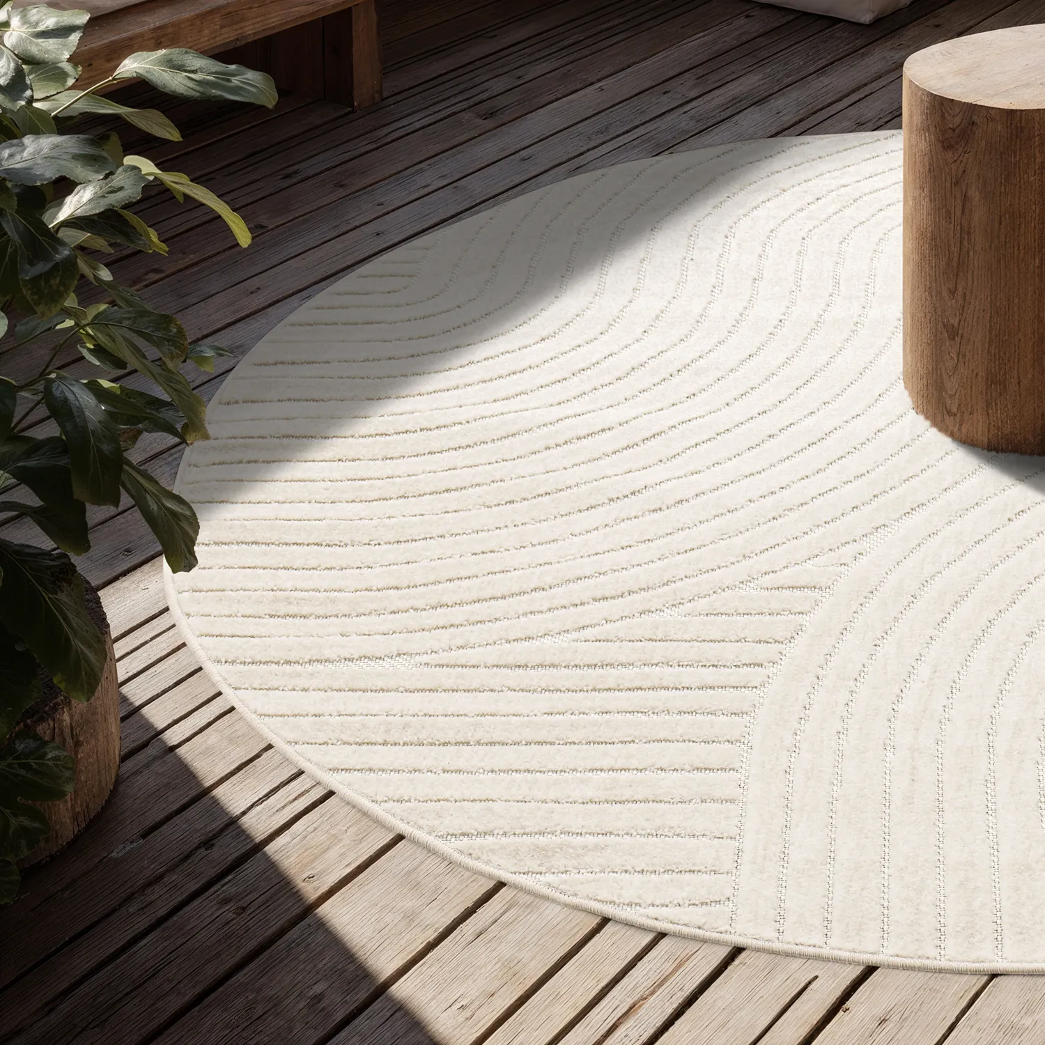 Tapete redondo - Devon (creme)