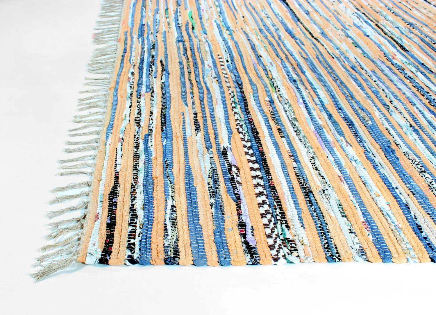 Tapete de retalhos - Delhi (bege/azul)