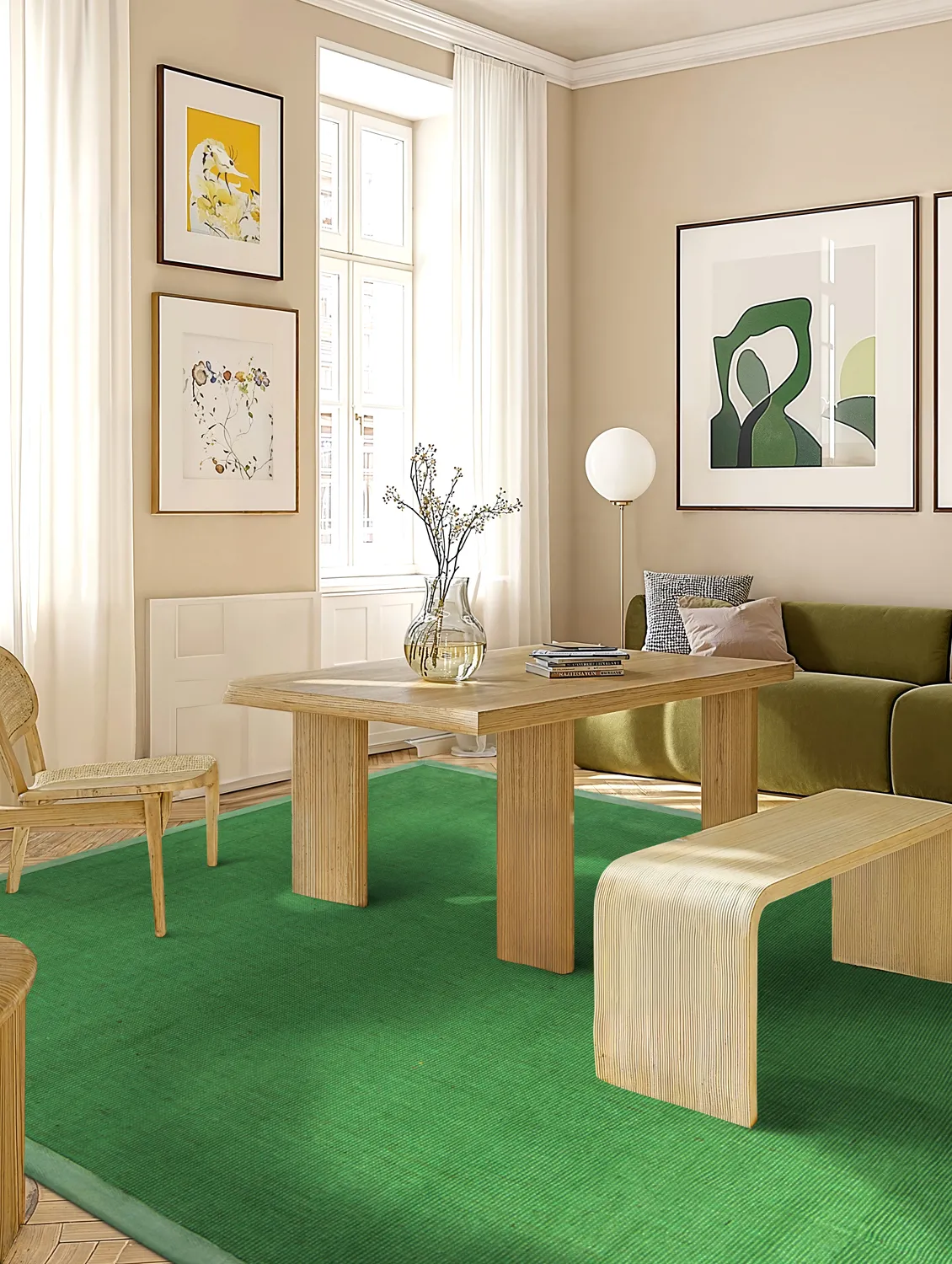 Tapete de sisal - Agave (verde)