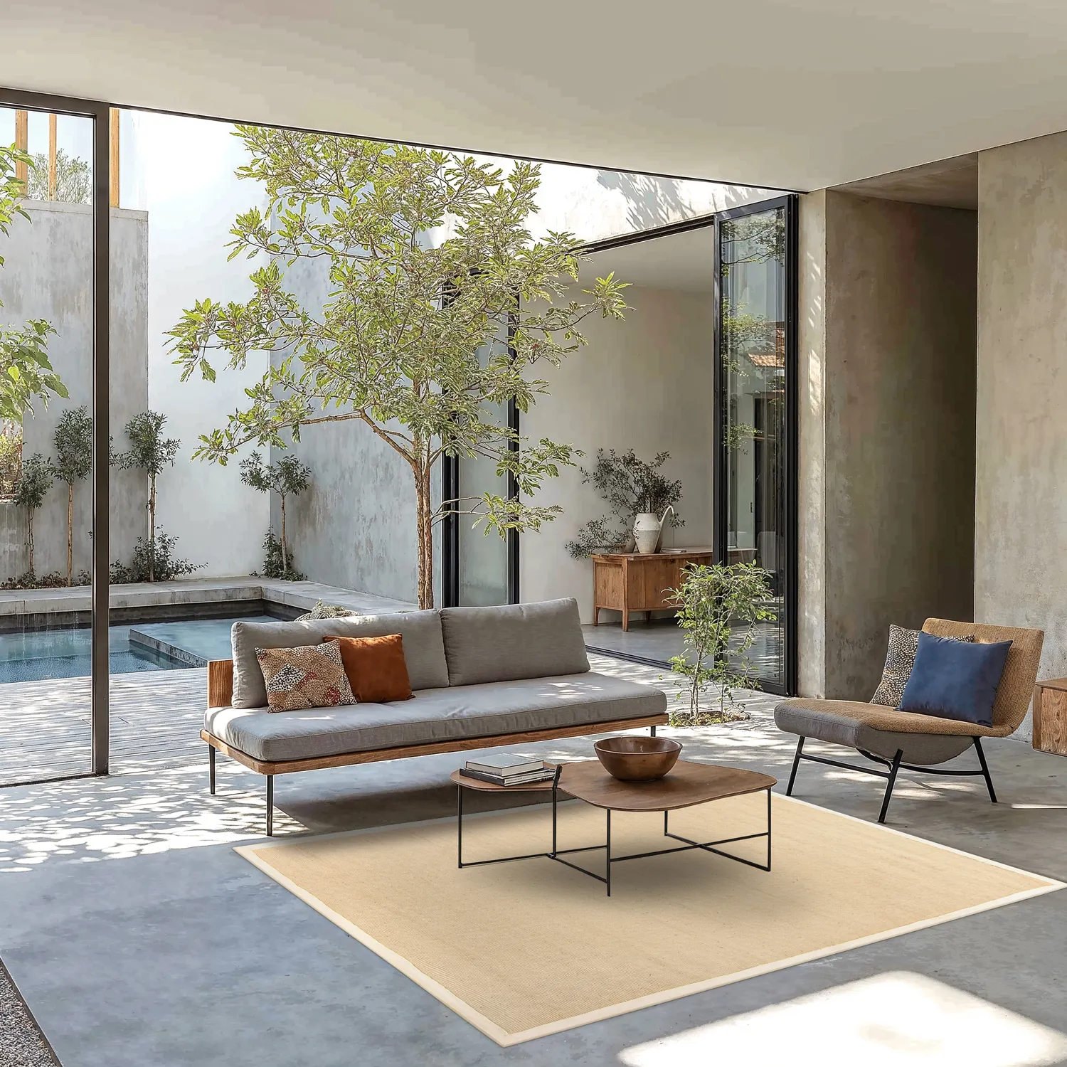 Tapete de sisal - Agave (marfim)