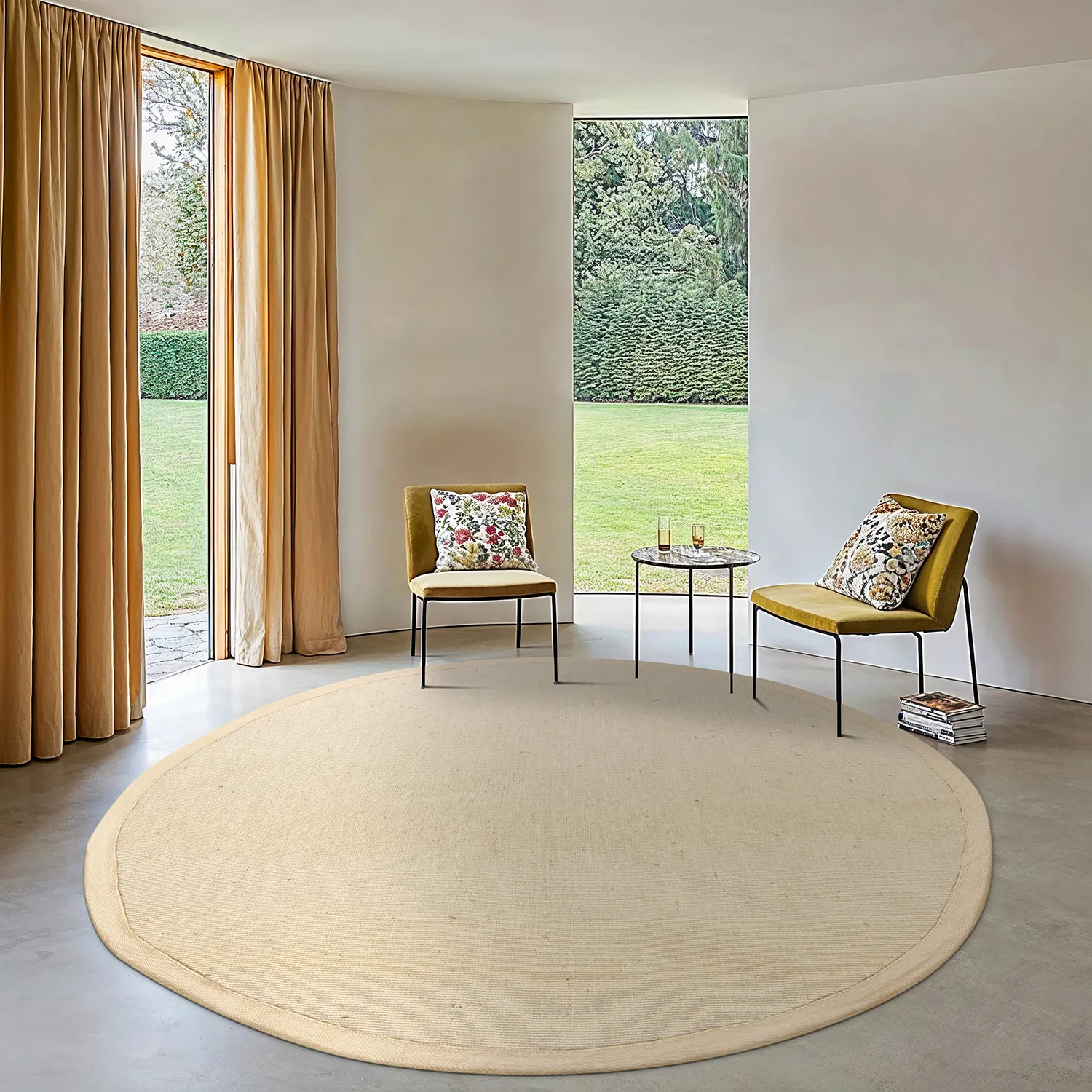 Tapete redondo (sisal) - Agave (taupe)