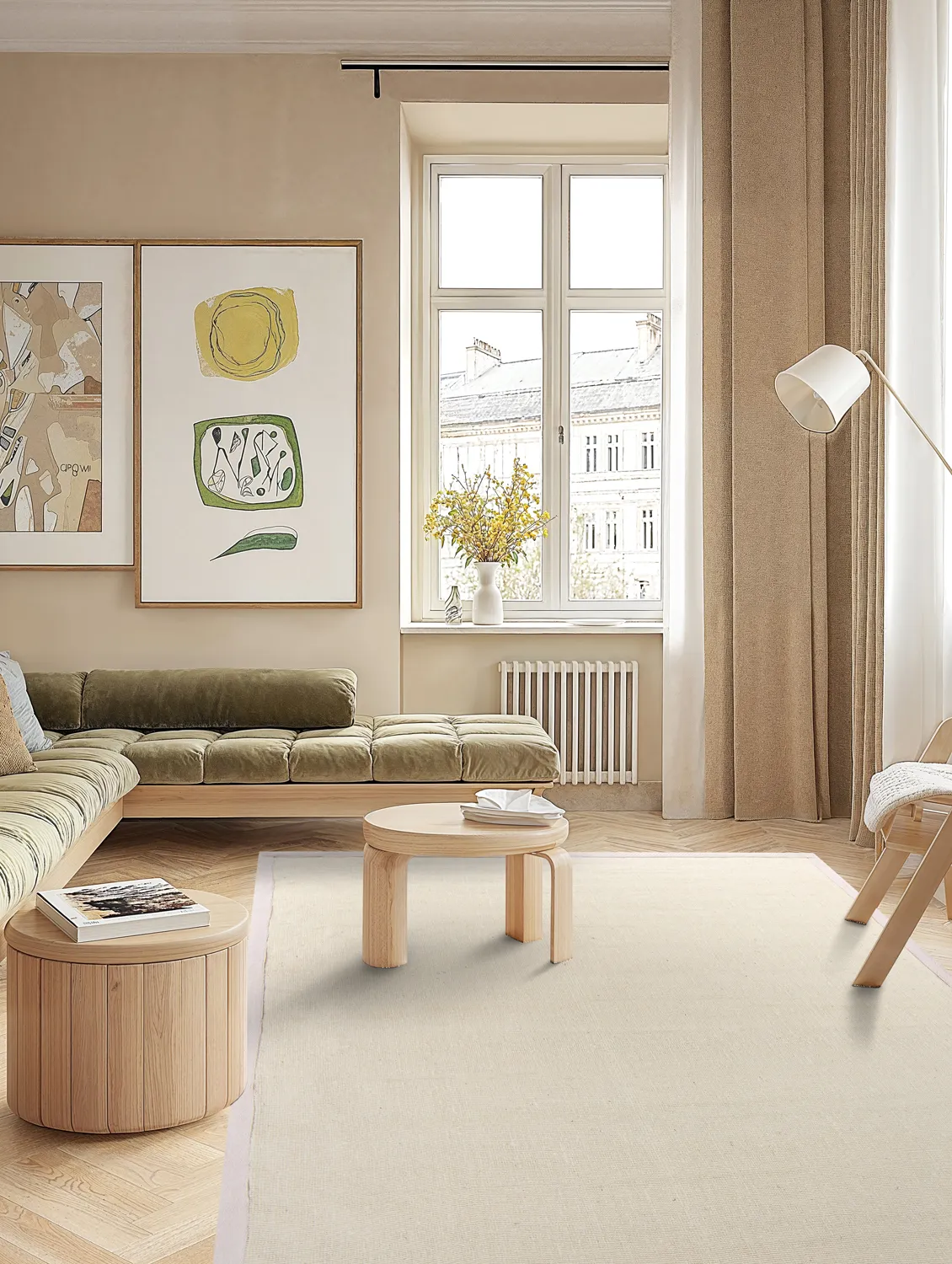 Tapete de sisal - Agave (prata/cinza)