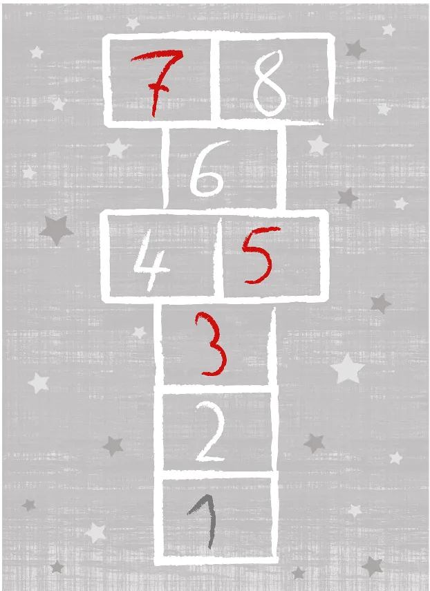 Tapete infantil - Hopscotch (cinza)