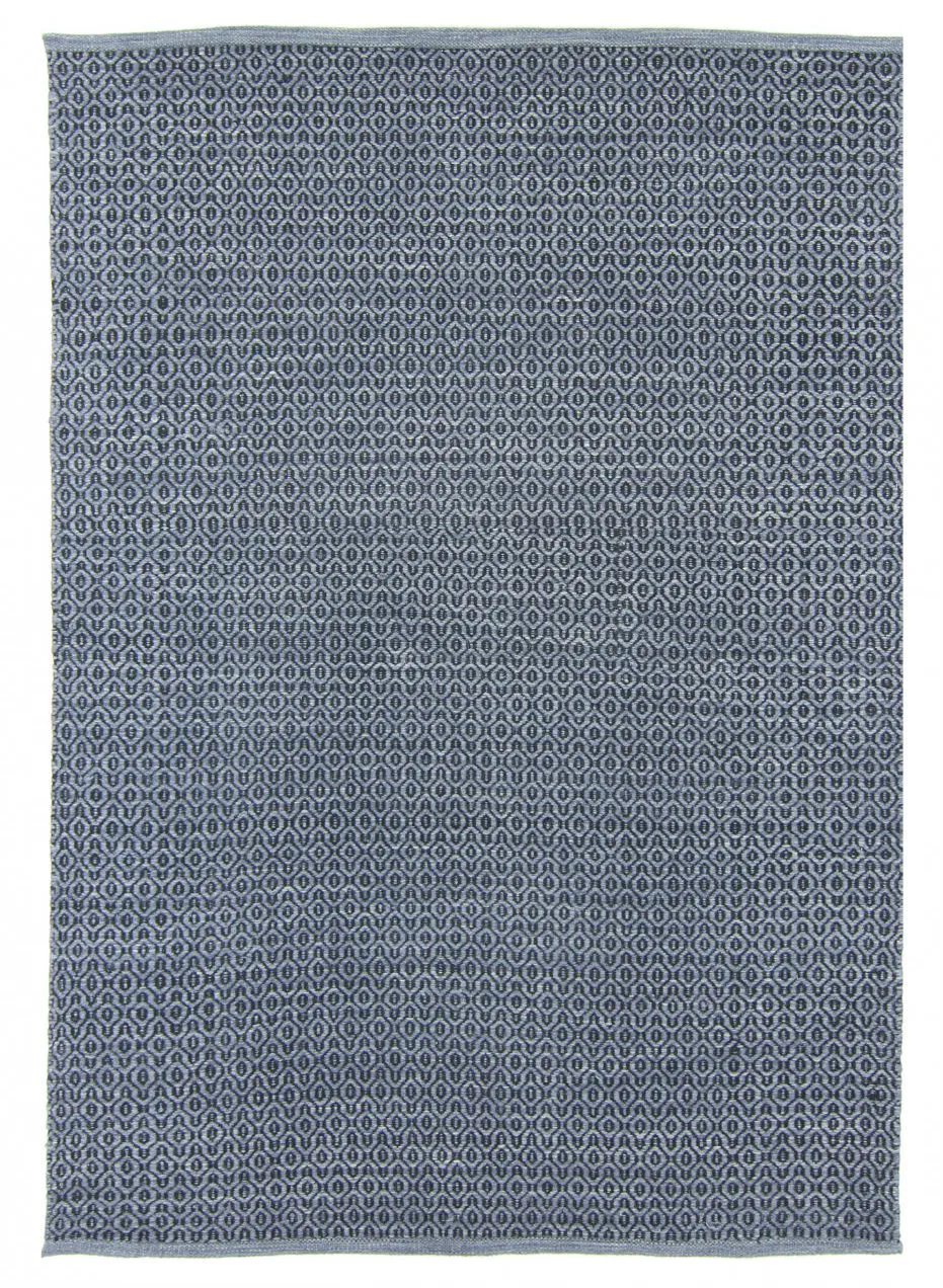 Tapete de lã - Snowshill (azul/preto)