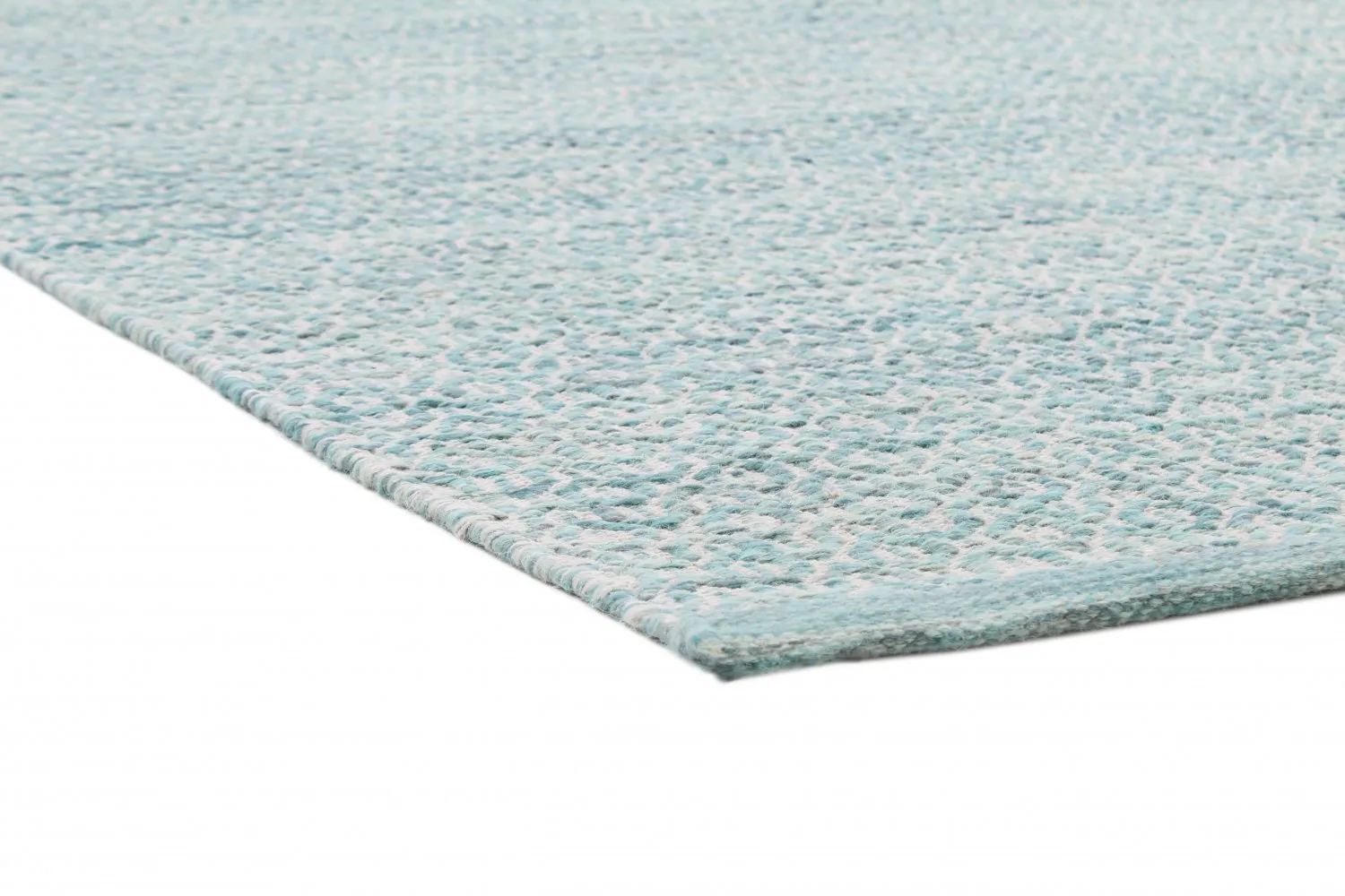 Tapete de lã - Snowshill (turquesa/branco)